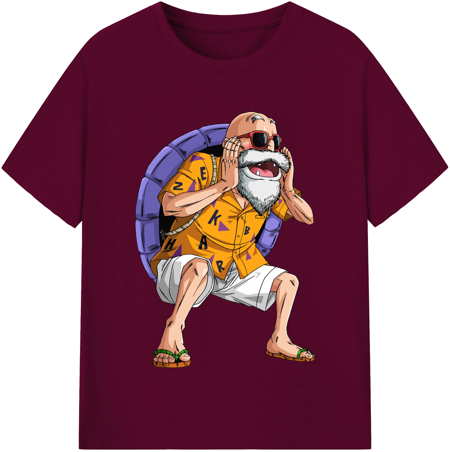 （画像用） ドラゴンボール 亀仙人（かめせんにん） DRAGON BALL Master Roshi Kame Sennin レディースカジュアルプリントTシャツ（綿100％）